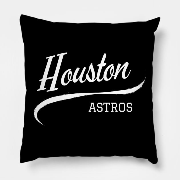 Astros Vintage Pillow by CityTeeDesigns