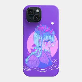 Overgrown Cemetery Drawtober Anime Girl Phone Case