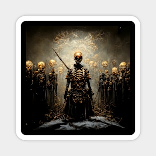 The Army of the Skeletons - Black and Gold Magnet