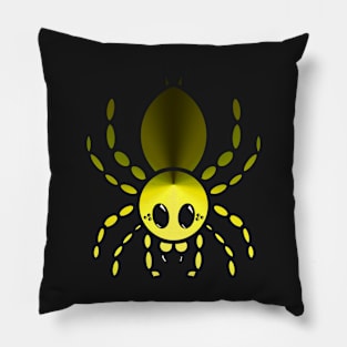 Colorful Cartoon Tarantula (Yellow) Pillow