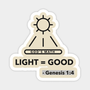 God's Math, definition of light Magnet