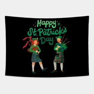 Happy St. Patrick Day - Couple Celebrate Tapestry