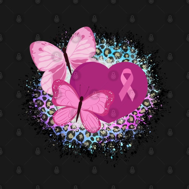 Breast Cancer Awareness Ribbon And Butterflies by Myartstor 