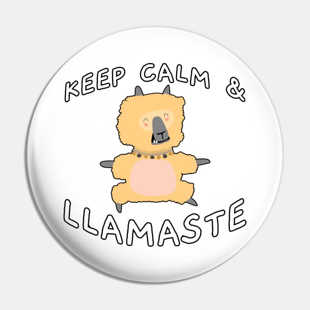 Keep Calm And Llamaste Pose 5 Pin by Shawnsonart