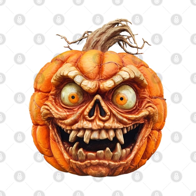 Zombie-Inspired Jack O' Lantern Design: Funny Halloween by Unboxed Mind of J.A.Y LLC 