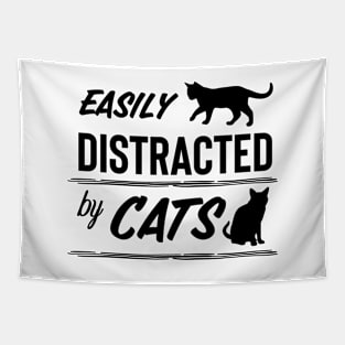 Easily distracted by cats design Tapestry