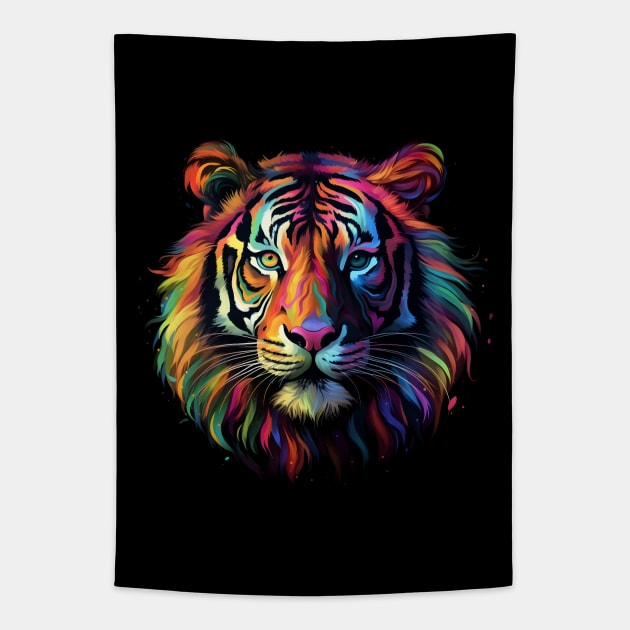 Neon Tiger #4 Tapestry by Everythingiscute