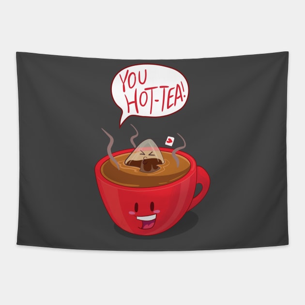 You Hot-tea Cartoon Tapestry by KPrimeArt