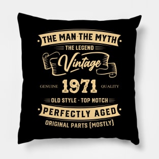 The Legend Vintage 1971 Perfectly Aged Pillow