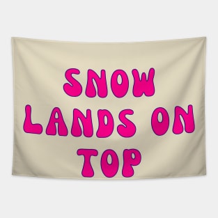 Snow lands on top Tapestry