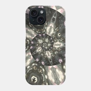 Spiral Black Acrylic Fluid Pour Phone Case