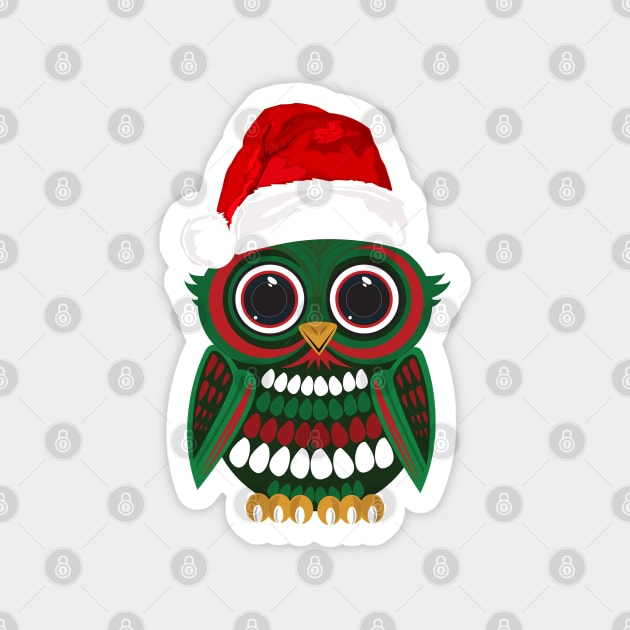 Christmas Owl Magnet by adamzworld