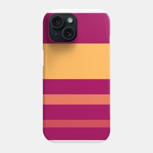 An attractive compound of Almost Black, Jazzberry Jam, Faded Red, Light Red Ochre and Butterscotch stripes. Phone Case