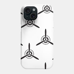 printmaking pattern black and white elements Phone Case