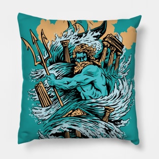 Awesome Ancient Greek Mythology Poseidon God of the Sea Pillow