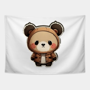 Cute Panda Bear Cartoon Adorable Kawaii Animal Tapestry