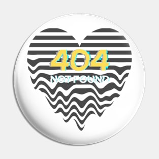 Heart 404 not found Pin