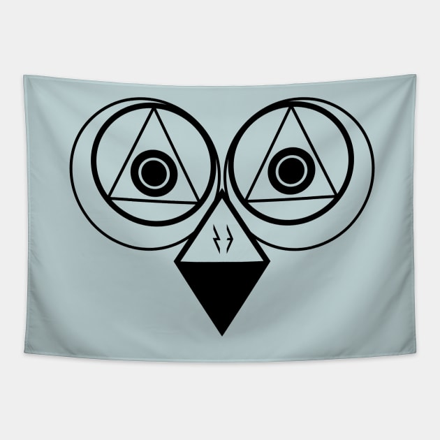 Geometric Owl Tapestry by Graograman