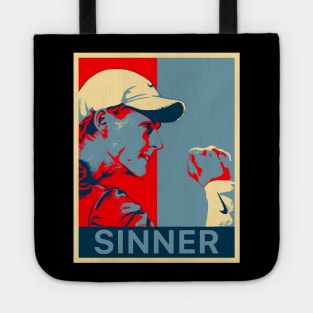 jannik sinner retro art Tote