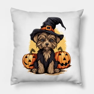 Halloween Yorkshire Terrier Dog #1 Pillow