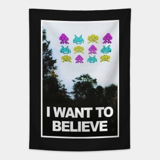 Believe Invaders Tapestry