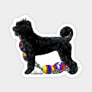 Portuguese Water Dog Retriever with Float Line Magnet