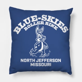 BLUE SKIES ROLLER RINK_WHT Pillow