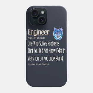 Funny Engineer Definition Awesome Engineering Gift For Wolf Lovers Phone Case