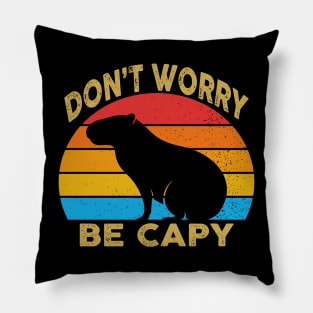 Capybara Don't Worry Pillow