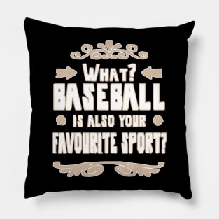 Baseball Baseman girls women junior high school Pillow