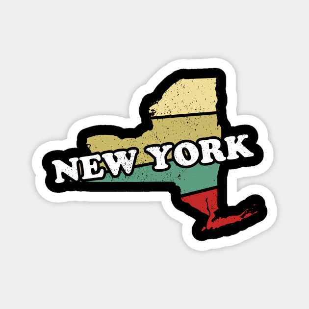 New York State Vintage Retro Souvenir Gift product Magnet by Blue Zebra