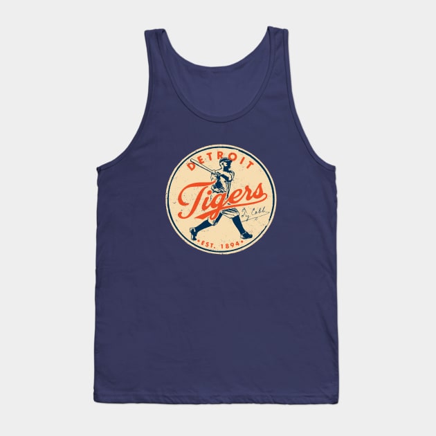 Detroit Tigers Ty Cobb by © Buck Tee Originals - Detroit Tigers - Tank Top