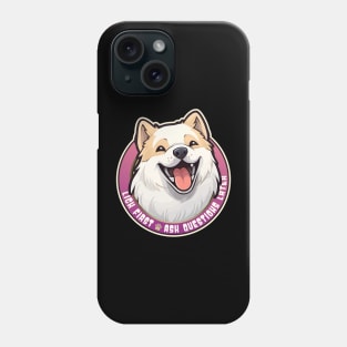 Funny Lick First, Ask Questions Later Chinook Sled Dog Design Phone Case