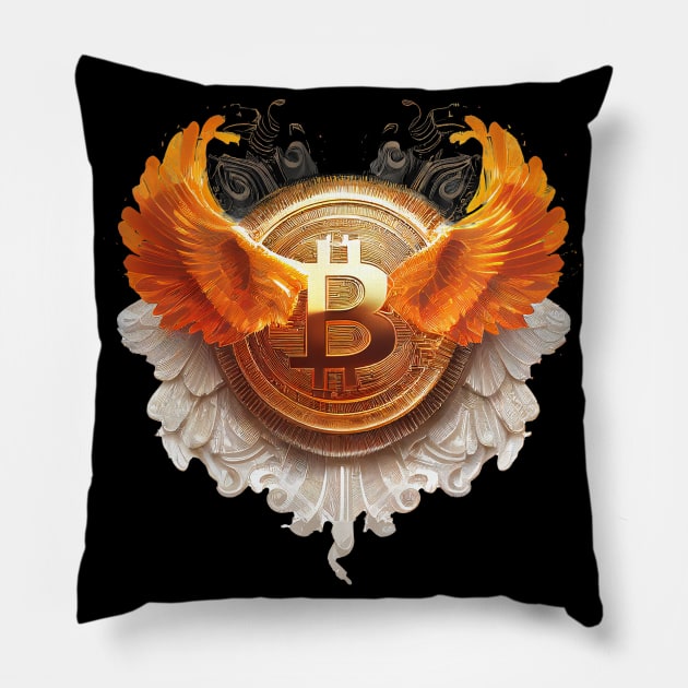 Bitcoin on Fire Pillow by About Passion