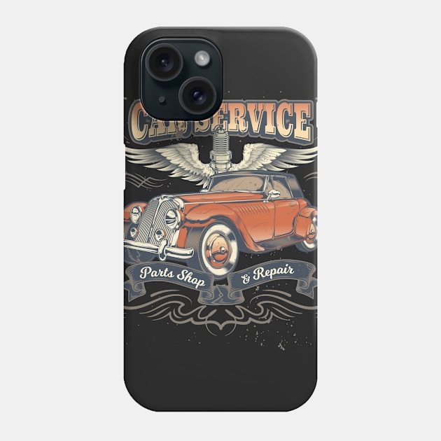 Car Service Mechanics Classic Auto Phone Case by letnothingstopyou