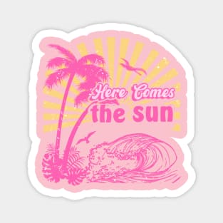 Retro Here Comes the Sun Magnet