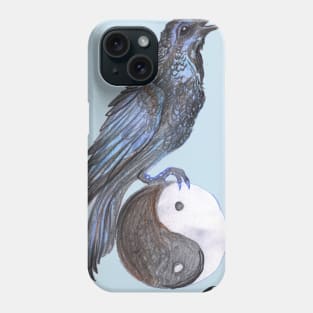 Ravens Black Bird Blackbird Raven Crow Yin Yang Ebony Fierce Phone Case