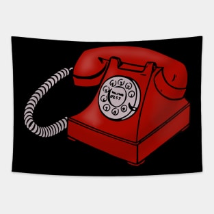 Retro Rotary Dial Telephone Tapestry