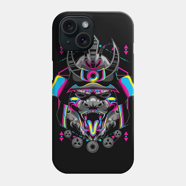 samurai popart mask Phone Case by SHINIGAMII