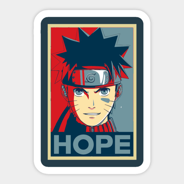 Naruto Is Our Hope Obama Parody Art Sticker Teepublic Au