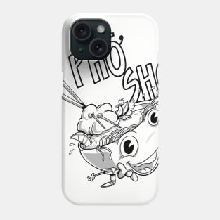 Pho Sho - Cartoon Pho Vietnamese Soup Bowl B&W Phone Case