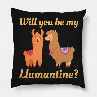 Will You Be My Llamentine Pillow