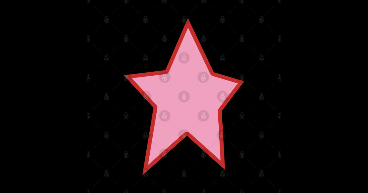 Pink Star Red Out Line Graphic - Star - Sticker | TeePublic
