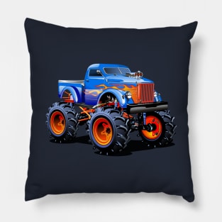 Cartoon Monster Truck Pillow