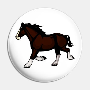 Dark Horse Trotting Pin