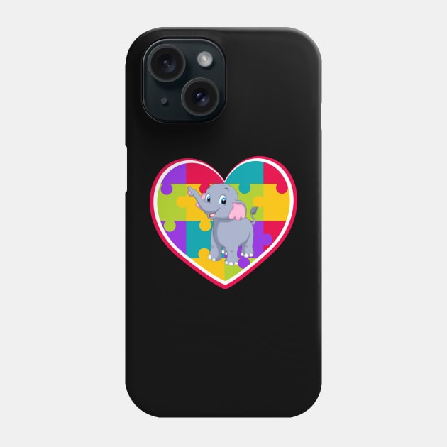 autism day Elephant Phone Case by teespra