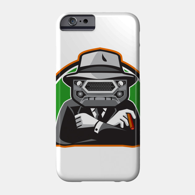 Mobster Car Grille Face Half Circle Retro Grille Phone Case