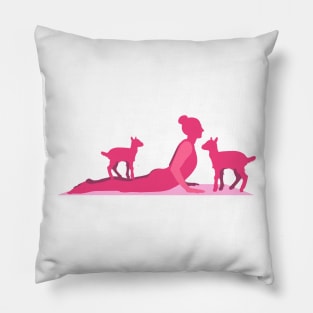 goat yoga Pillow