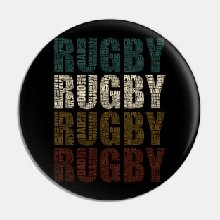 Rugby Dad - Funny Sports Lovers Gift For Papa Pin