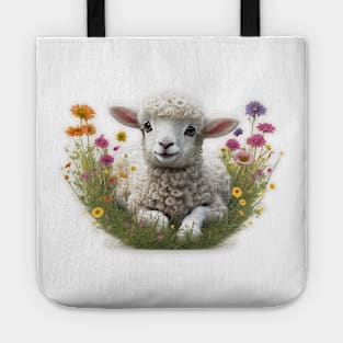 Cute baby lamb Tote